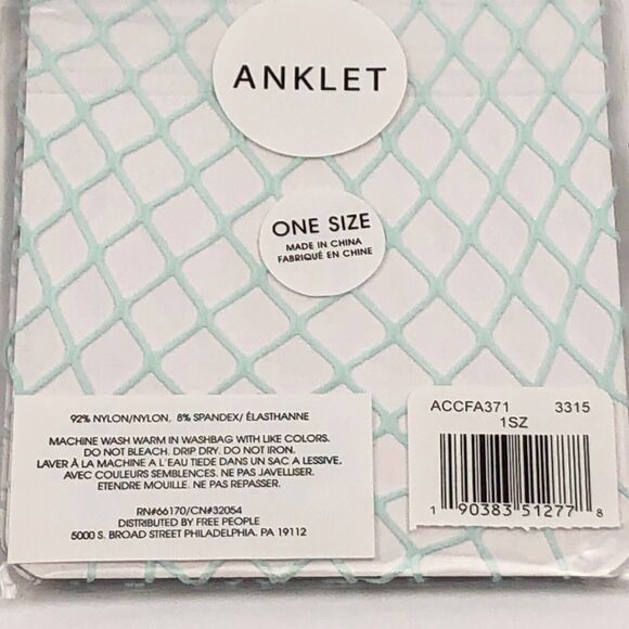 NEW Lot 2 Free People Riot Sport & Sugar Sugar Fishnet Ankle Socks Anklet OS - Picture 5 of 8